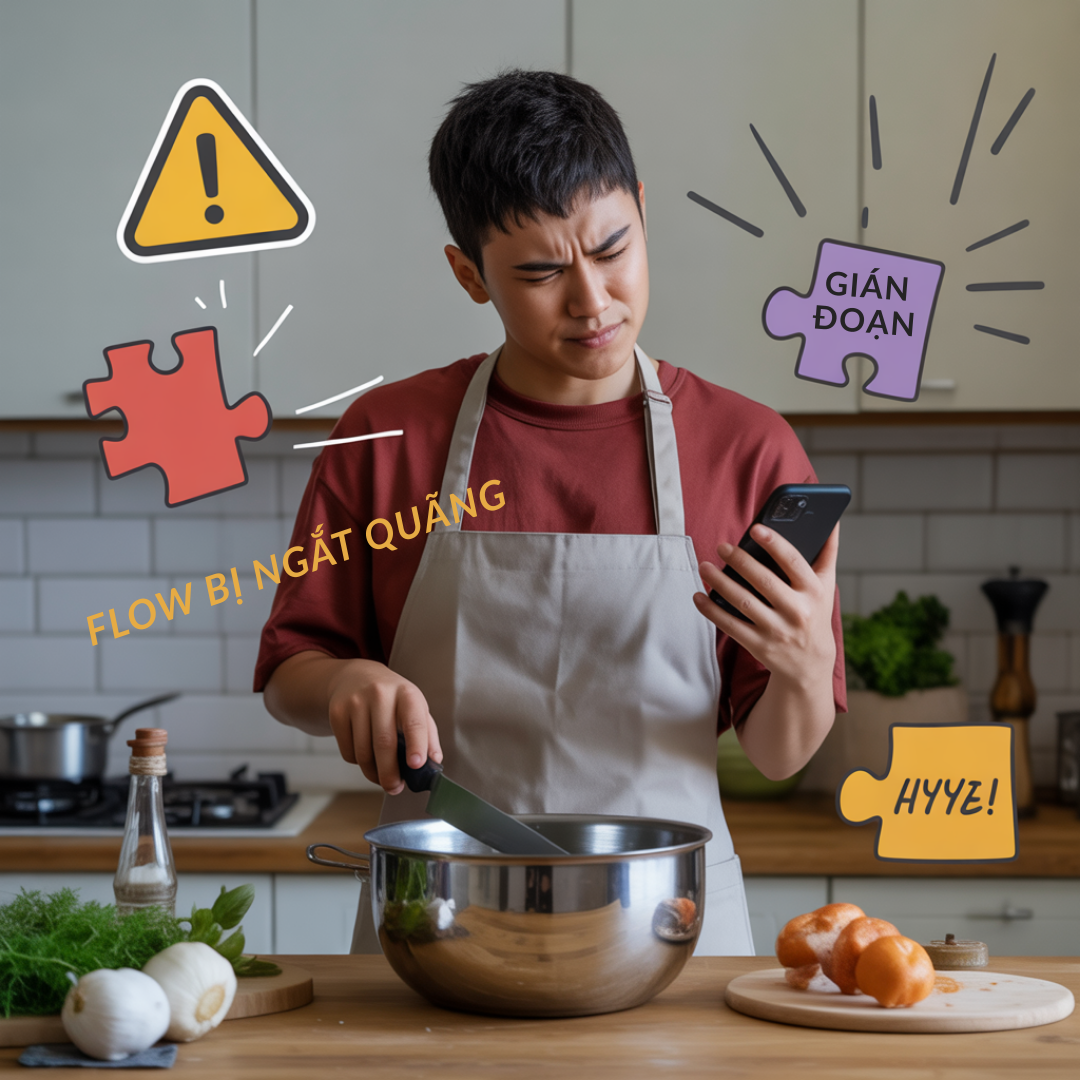 Người đang nấu ăn trong bếp