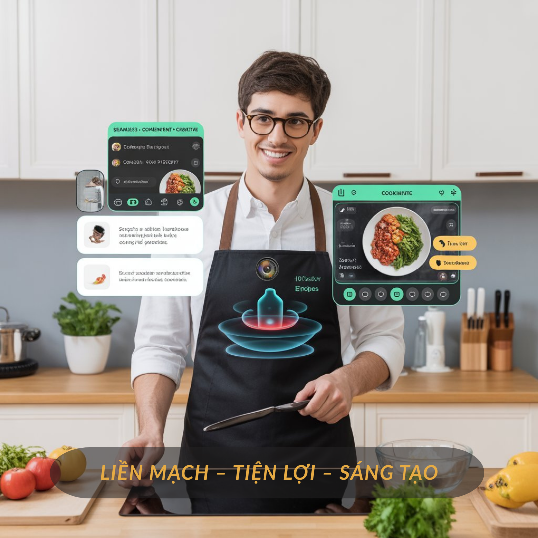 Người đang nấu ăn trong bếp